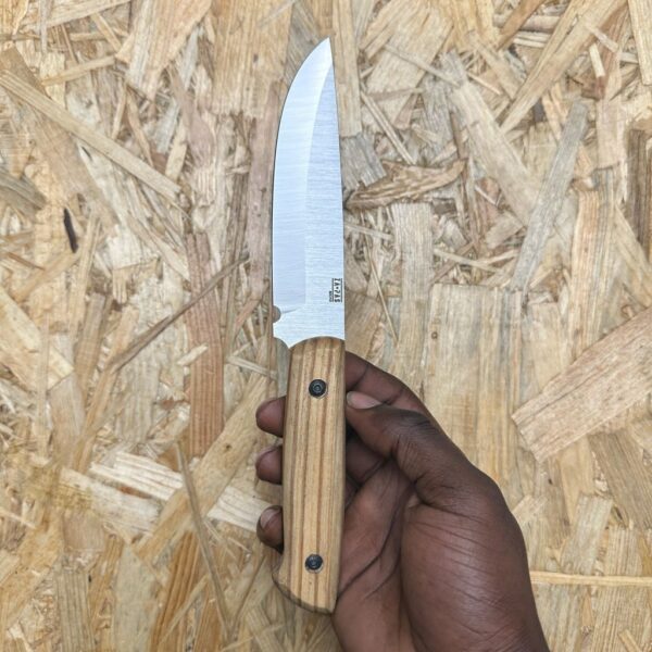 ZA-PAS Explorer, 80CrV2, Ash Wood Handle & Black Leather Sheath - Image 2