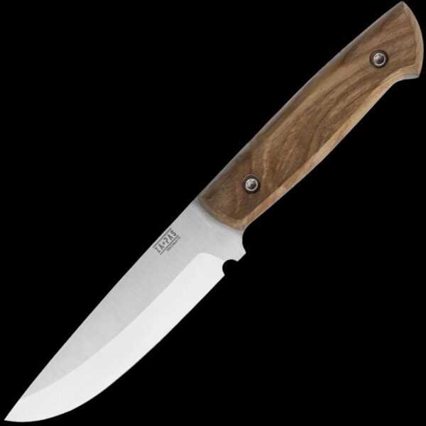 ZA-PAS Explorer, X50CrMoV15, Ash Wood Handle & Black Leather Sheath