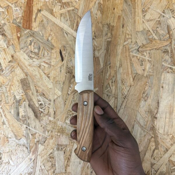 ZA-PAS Explorer, X50CrMoV15, Ash Wood Handle & Black Leather Sheath - Image 2