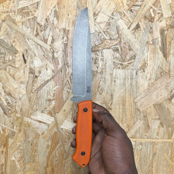 ZA-PAS Expendable, Stonewash Blade & Orange G10 Handle - Image 2
