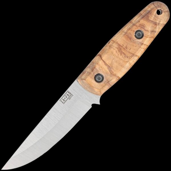 ZA-PAS Modern Pukko XS, 80CrV2, Ash Wood Handle & Black Leather Sheath