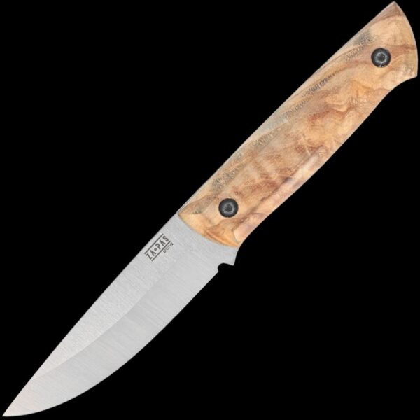 ZA-PAS Ranger, 80CrV2, Ash Wood Handle & Black Leather Sheath