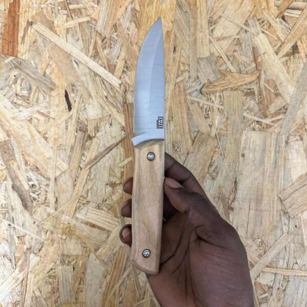 ZA-PAS Ranger, X50CrMoV15, Ash Wood Handle & Black Leather Sheath - Image 2