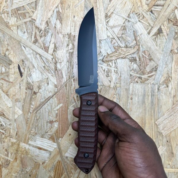 ZA-PAS Ultra Outdoor, Cerakote Blade & Brown Micarta Handle - Image 2