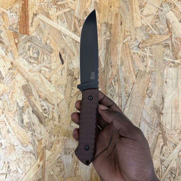ZA-PAS Ultra Outdoor Toxic, Cerakote Blade & Brown Micarta Handle - Image 2
