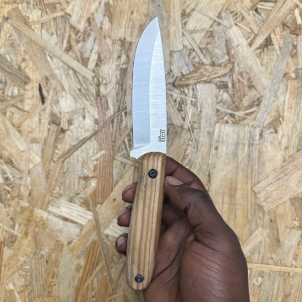 ZA-PAS Wave, 80CrV2, Ash Wood Handle & Black Leather Sheath - Image 2