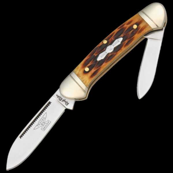Rough Ryder Mini Canoe Amber Jigged Bone