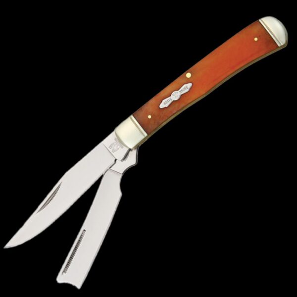 Rough Ryder Razor Trapper Orange Bone