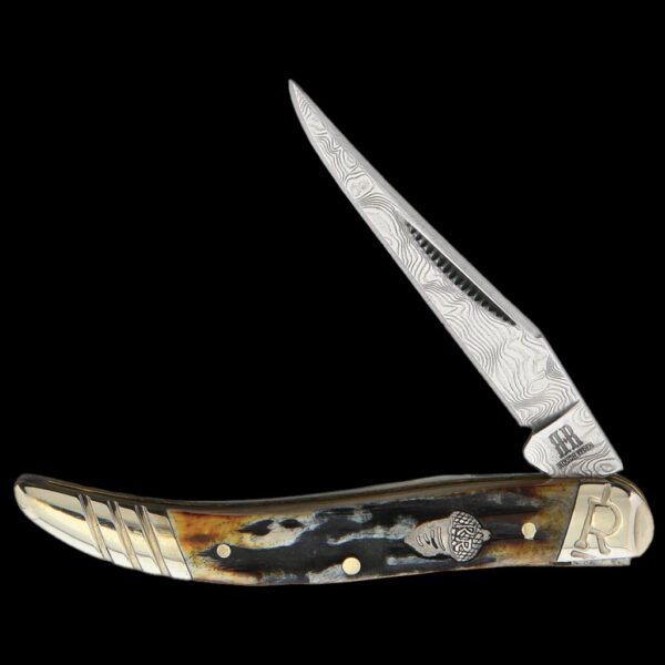 Rough Ryder Cinnamon Bone Stag Small Toothpick Folding Knife
