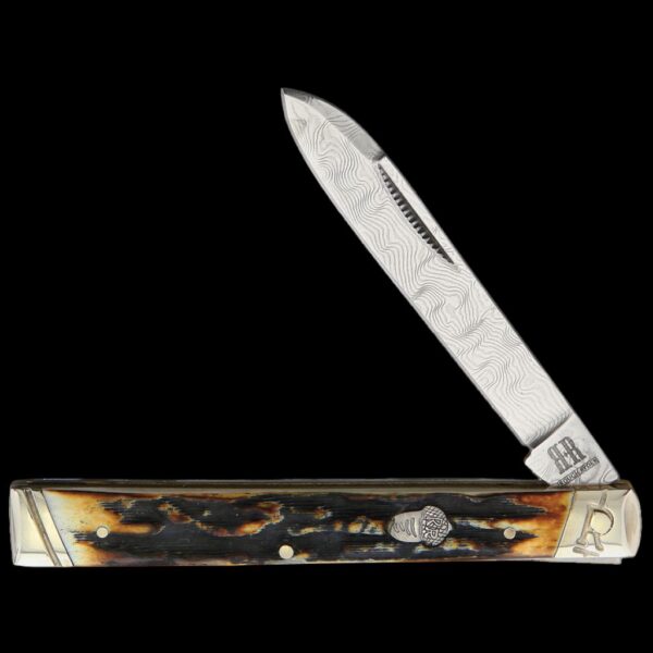 Rough Ryder Cinnamon Bone Stag Doctor's Knife