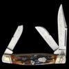 Rough Ryder Cinnamon Bone Stag Stockman Folding Knife