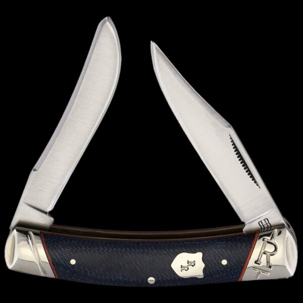 Rough Ryder Faded Blue Jeans Small Moose Folding Knife