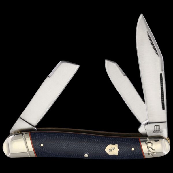 Rough Ryder Faded Blue Jeans Texas Stockman Folding Knife