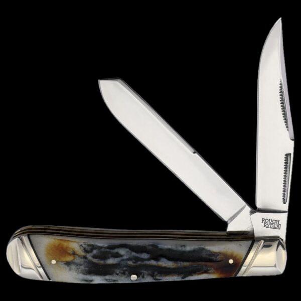 Rough Ryder Classic Cinnamon Bone Stag Trapper Folding Knife