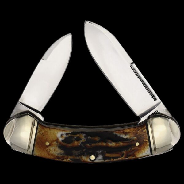 Rough Ryder Classic Cinnamon Bone Stag Bow Canoe