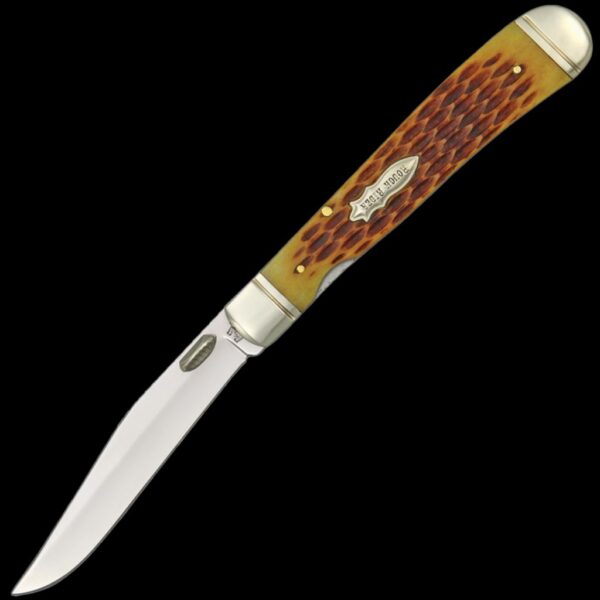 Rough Ryder Amber Bone Linerlock Trapper