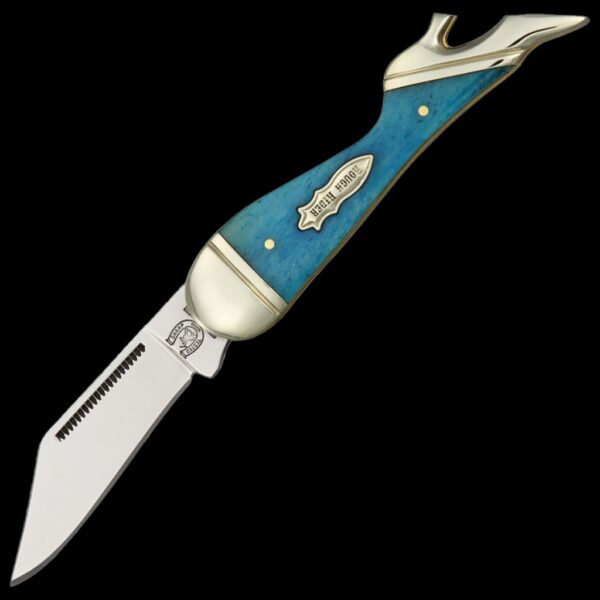 Rough Ryder Small Leg Knife Blue Bone