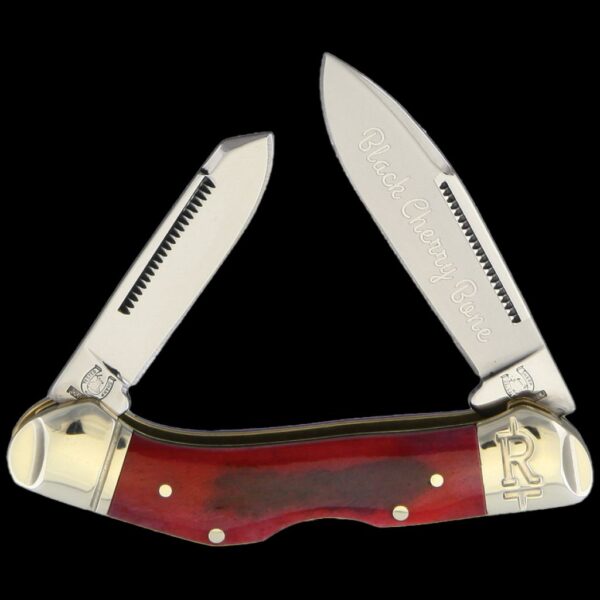 Rough Ryder Lockback Black Cherry Bone