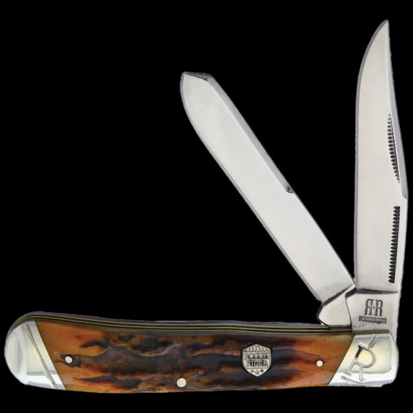 Rough Ryder Brown Stag Bone Trapper