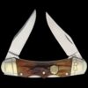 Rough Ryder Double Lockback Brown Stag Bone