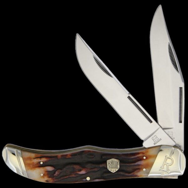 Rough Ryder Folding Hunter Brown Stag Bone