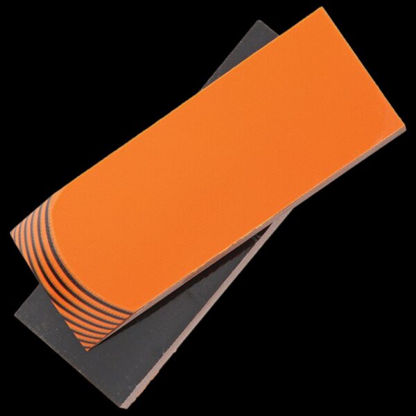 Rough Ryder Knife Handle Slab Black and Orange G-10