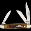 Rough Ryder Brown Jigged Bone Mini Stockman