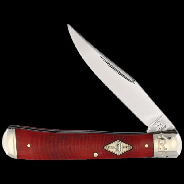 Rough Ryder Red Sawcut Bone Bolster Lock Trapper