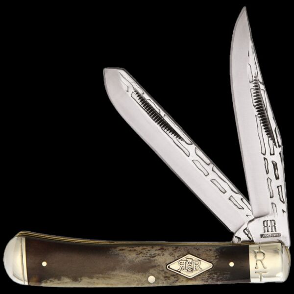 Rough Ryder Heavy Forge Brown Trapper Folding Knife