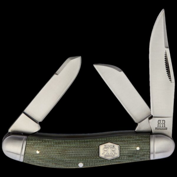 Rough Ryder Sowbelly Green Micarta Brushed