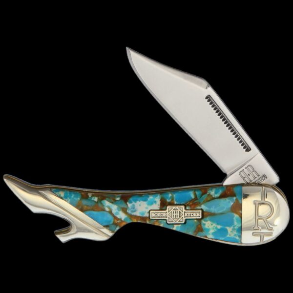 Rough Ryder Turquoise and Amber Small Lady Leg
