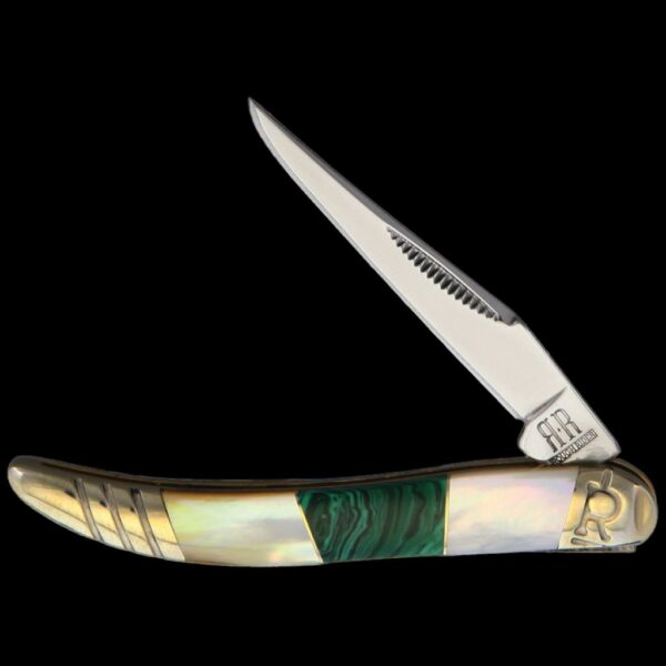 Rough Ryder Stoneworx Malachite and Pearl Small Toothpick