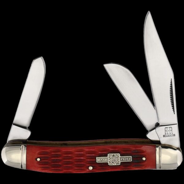 Rough Ryder Stockman - Red Jigged Bone