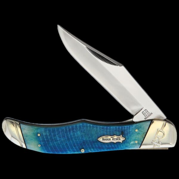 Rough Ryder Black and Blue Folding Hunter