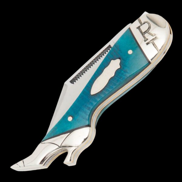 Rough Ryder Black and Blue Leg Knife - Image 2