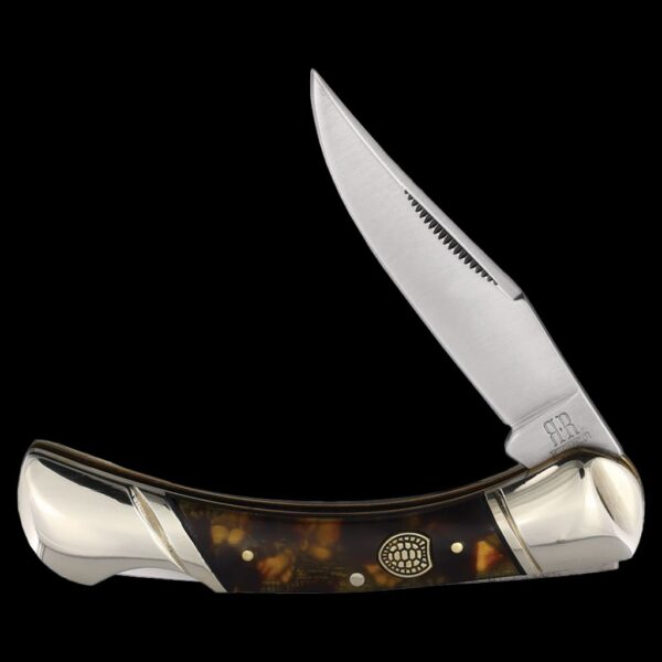 Rough Ryder Imitation Tortoise Lockback