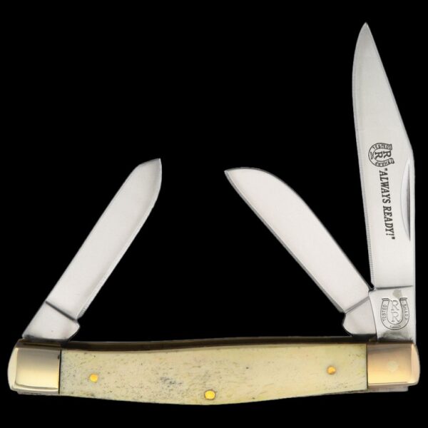 Rough Ryder Stockman White Smooth Bone