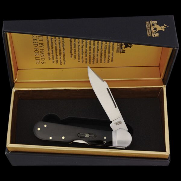 Rough Ryder Black Reserve Smooth Bone Copperhead Lockback - Image 2
