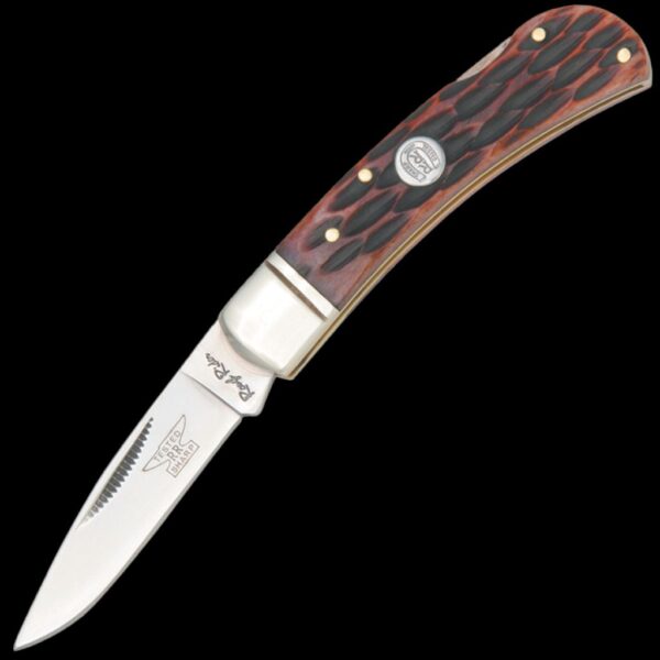 Rough Ryder Lockback Amber Bone