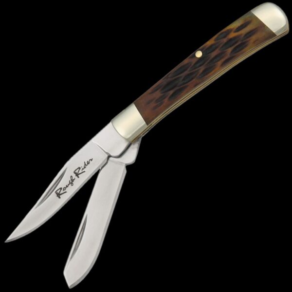 Rough Ryder Tiny Trapper Amber Bone