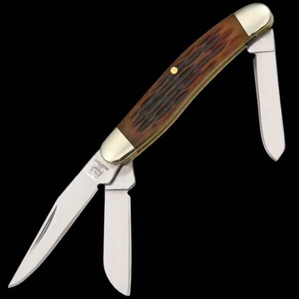 Rough Ryder Tiny Stockman Amber Bone