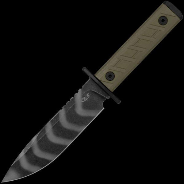 Zero Tolerance ZT Fixed Blade Olive Green G10 Handle/ 3V Tiger Stripe Blade
