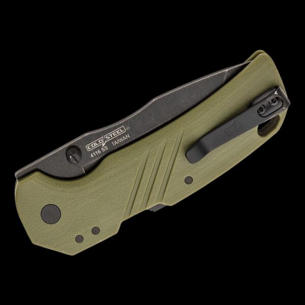 Cold Steel 3" Tanto Engage - 4116SS Folding Knife, OD Green - Image 2