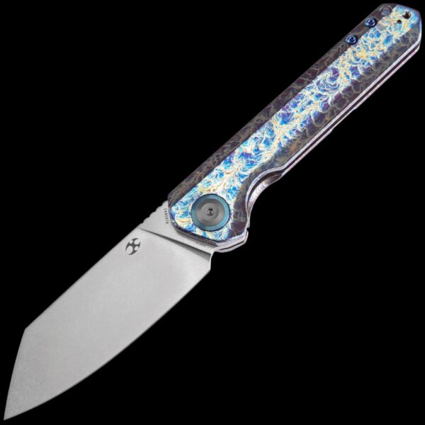 Kansept Bulldozer Titanium Lightning Strike Finish Handle (3.56" CPM-20CV Blade)