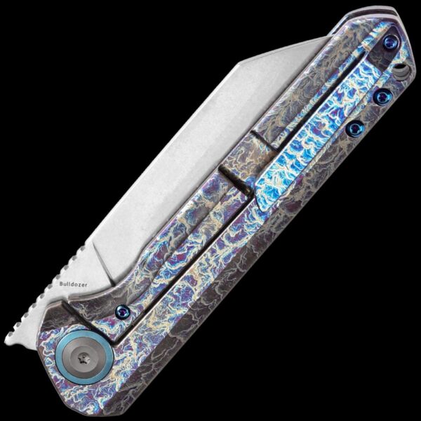 Kansept Bulldozer Titanium Lightning Strike Finish Handle (3.56" CPM-20CV Blade) - Image 2