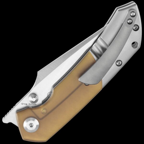 Kansept Fenrir - Titanium & Amber PEI/Ultem Handle - Image 2