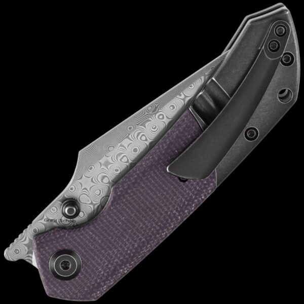 Kansept Fenrir - 3.48''Damascus/Purple Micarta - Image 2