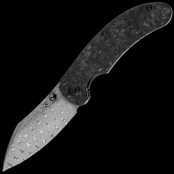 Kansept Nesstreet -Damascus/Carbon Fiber Handle