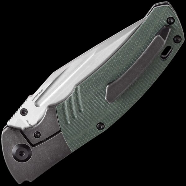 Kansept Hinterland - Blackwash Titanium/Green Micarta Handle - Image 2