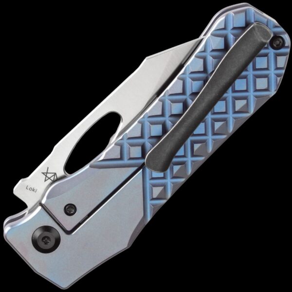 Kansept Loki - Blue Anodized Titanium Frag Pattern Handle - Image 2